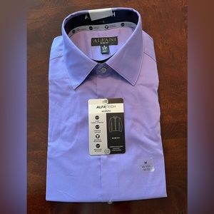 Men’s dress shirt. ALFANI. New. Purple-Blueish. Slim fit Medium 15-15 1/2 32-33.